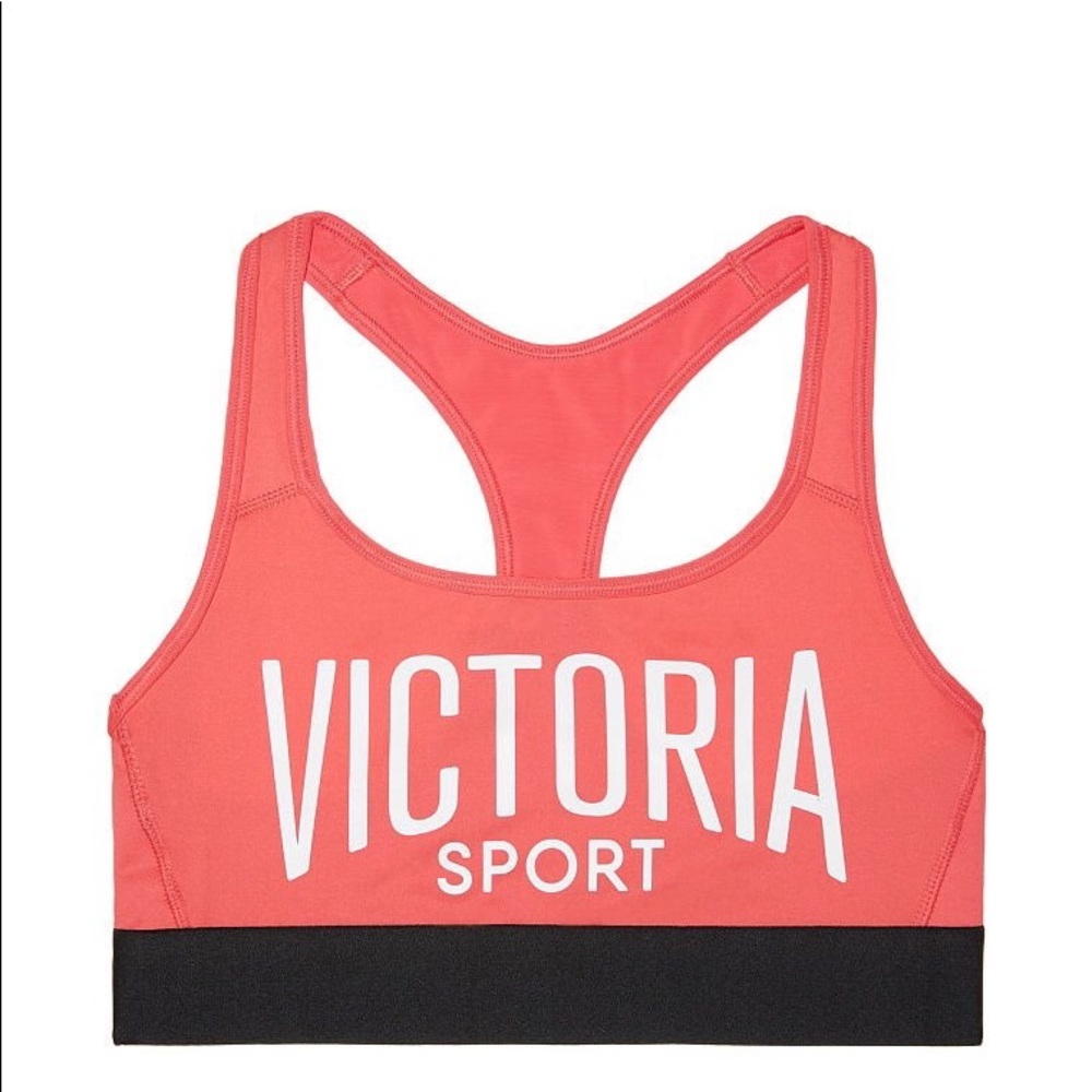 Victoria Secret Peach & Black Sports Bra M